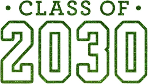 Vista 19 de Senior 2030 Iron On Transfer Shirt Decal, Black Handmade in the USA by Bleacher Spirit