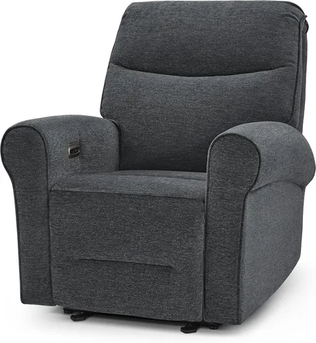 Vista 15 de MCombo Silla Reclinable Eléctrica Compacta que se Pega a la Pared para Espacios Pequeños, Puertos USB-A/C Duales, Sillón Reclinable de Brazos Curvos