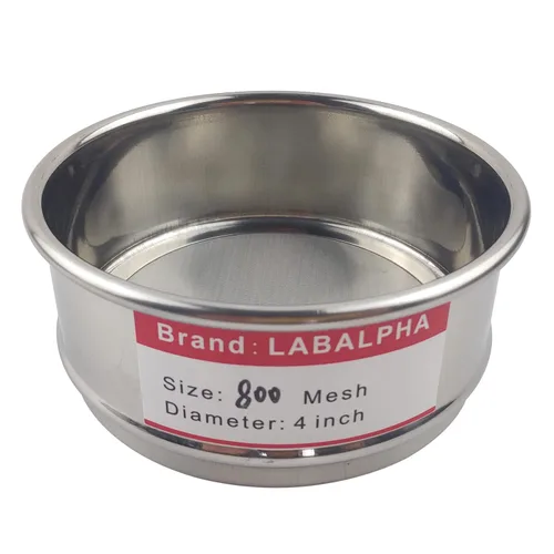 Vista 32 de LABALPHA Bandeja para tamices de laboratorio con tapa, 4'' de diámetro, acero inoxidable 304