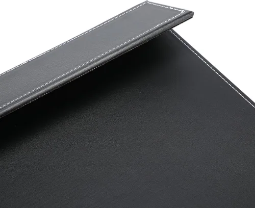 Vista 8 de Protector de escritorio de cuero de 24 x 18 pulgadas con riel superior para escribir, protector de escritorio ejecutivo para oficina, hogar, lugar