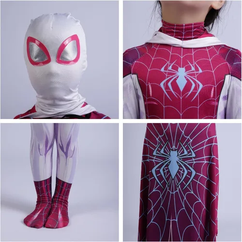 Vista 5 de LG LOUIS GARDEN Cosplay Costume for Kids, 3D Style Cosplay Anime Halloween Cosplay Jumpsuit Bodysuit Stage Suit for Girls