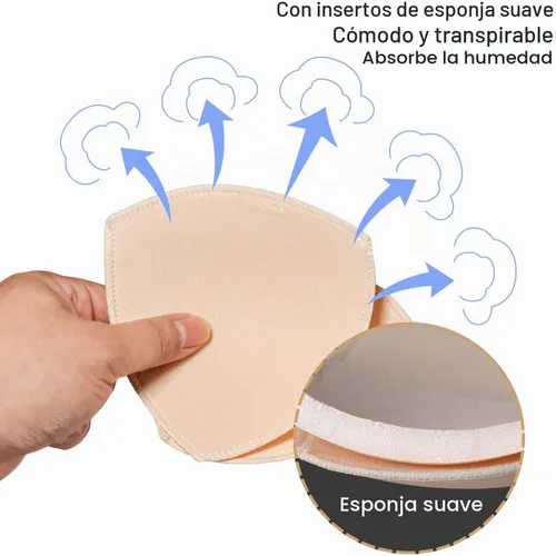 Vista 5 de URSMART Inserciones de almohadillas de brasier, inserciones de copas de sujetador, inserciones de brasier extraíbles transpirables para brasier beige