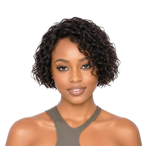 Vista 12 de Pelucas de cabello humano rizado profundo, parte lateral, encaje frontal precortado, encaje frontal para usar y llevar, peluca sin pegamento