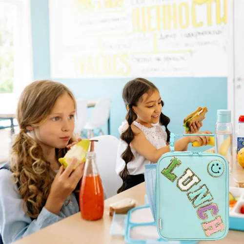 Vista 8 de GYEUKHAM Bolsa de Almuerzo Aislada para Mujeres, Niñas, Adolescentes, Bolsa de Almuerzo para Niños Grande con Aislamiento, Grande, Reutilizable