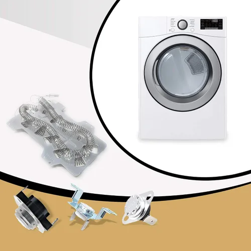 Vista 4 de Kit de elementos calefactores para secadora Samsung - Reemplazo de fusible térmico y termostato