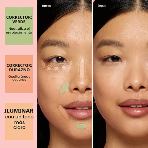 Vista 9 de Revlon Glimmer - Corrector con efecto corrector líquido para debajo de los ojos, hecho con cafeína, vitamina C y esteviosido, 100 Verde, 0.3 fl oz