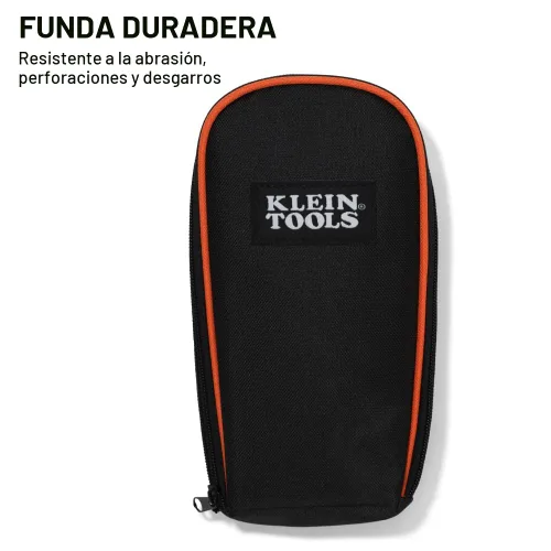 Vista 7 de Klein Tools 80196 Kit de multímetro digital con estuche, probador de voltaje CA/CC de rango manual de 600V, prueba baterías, corriente, resistencia