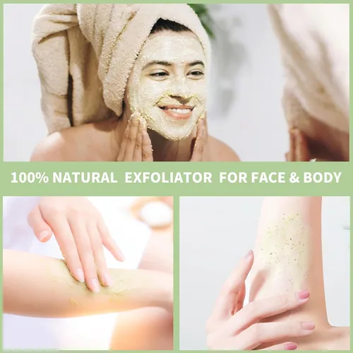 Vista 4 de Exfoliante y limpiador facial de aloe vera: lavado facial exfoliante para puntos negros y acné