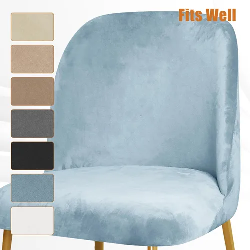 Vista 7 de Gollense Fundas de silla con respaldo curvado para comedor, fundas modernas de mediados de siglo, protector de asiento de silla semicírculo