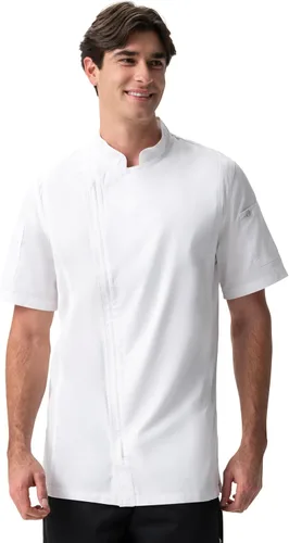 Vista 10 de Chef Works Springfield - Abrigo de chef para hombre Negro