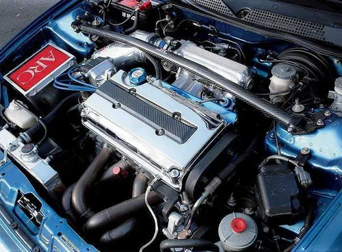 Vista 8 de x xotic tech Cubierta de inserción de bujía de válvula de motor Serie B, estilo de fibra de carbono, compatible con Honda Civic B16 B18 VTEC