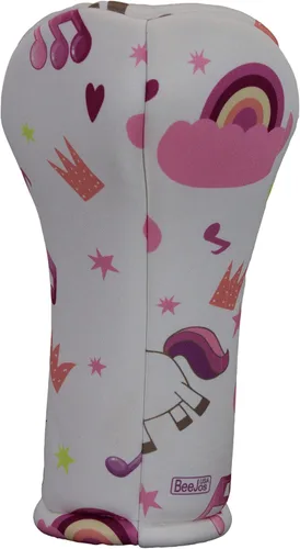 Vista 2 de Unicornios rosados BeeJoss Golf Club Headcover Driver Fairway híbrido vendido por separado Hecho a mano en Estados Unidos