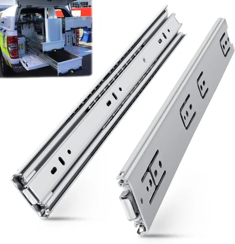 Vista 8 de SLIDEWAY 200 Lbs Deslizadores de cajón de cierre suave de alta resistencia 1 par 14 16 18 20 22 24 26 28 pulgadas Extensión completa con rodamiento