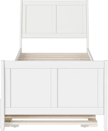 Vista 8 de Cama con plataforma nido doble urbana en color blanco