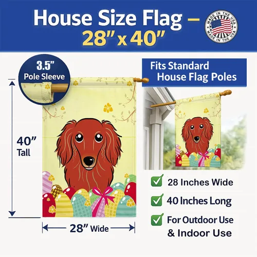 Vista 247 de Caroline's Treasures BB1923GF Bandera decorativa para jardín con diseño de Border Collie, para caza de huevos de Pascua, para jardín, jardín, patio