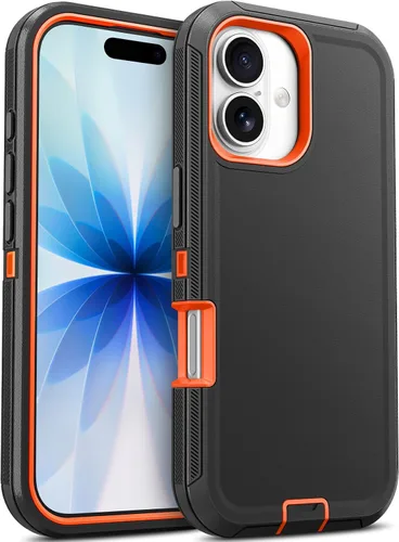 Vista 85 de Jelanry - Funda para iPhone 15 5G, protección resistente, resistente, color negro Dropproof & Dual-Layer Protective Back Cover with Port Anti