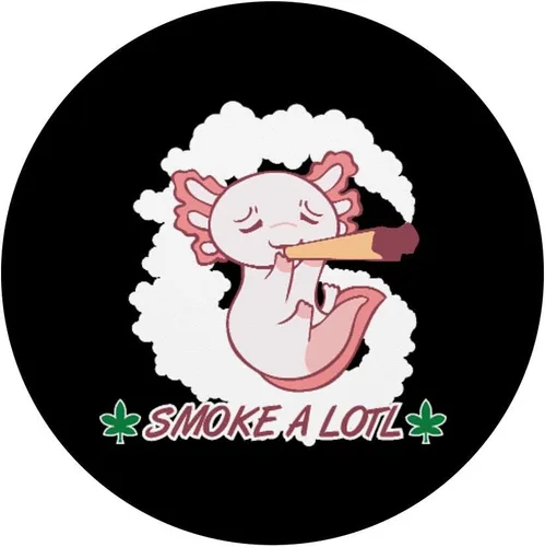 Vista 3 de Weed Smoking Rasta Axolotl Marihuana Cannabis CBD THC Stoner PopSockets PopGrip: Agarre intercambiable para teléfonos y tabletas