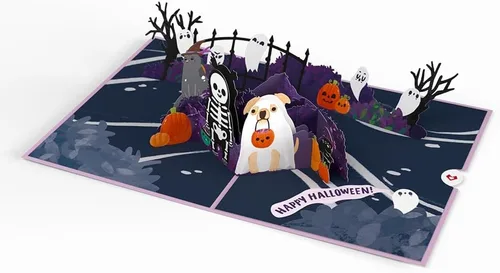 Vista 5 de Lovepop Tarjeta desplegable de vacaciones para ella y él – Tarjetas de felicitación de Halloween 3D para niños, niñas, hombres y mujeres – Oohh Oohh