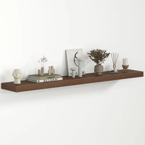 Vista 25 de Fun Memories Estantes flotantes – Estante de pared de 9.3 pulgadas de profundidad para decoración y almacenamiento – Estantería de exhibición