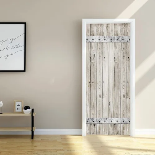 Vista 16 de Artfanke - Adhesivo 3D realista para puerta de grano de madera, despegar y a2087