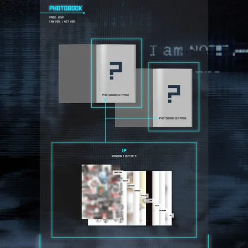 Vista 3 de Stray Kids - 1er mini álbum I am not I am ver. Photobook + 3 tarjetas de fotos + 2 insignias de botón de pin