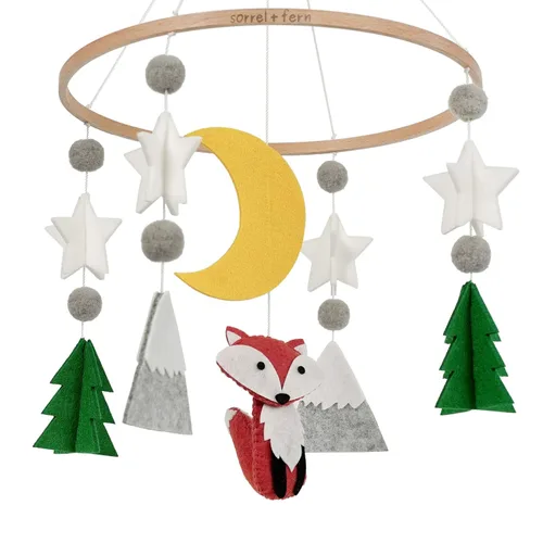Vista 8 de Móvil para cuna de bebé – Móvil colgante de madera para cuna, decoración de guardería para niños y niñas, regalo perfecto para ducha