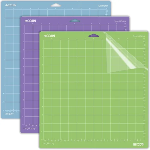 Vista 9 de AOOIIN Alfombrilla de corte LightGrip de 12 x 12 pulgadas para Cricut Explore One/Air/Air 2/3/4/Maker/Maker 3/Maker 4, accesorios de repuesto
