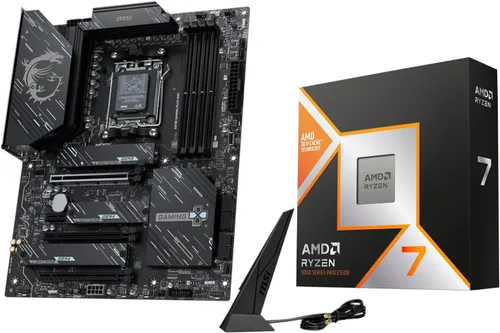 Vista 11 de Micro Center AMD 9800X3D Processor with MSI MAG X870E Tomahawk Motherboard AMD Ryzen 7 9800X3D+ MSI MAG X870E Tomahawk WiFi