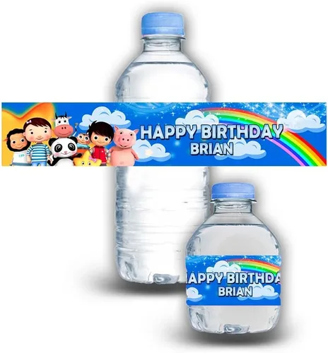 Vista 6 de Calcomanías impermeables para botellas de agua para niños, personalizables, paquete de 12 (coches)