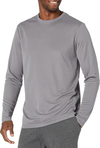 Vista 9 de Amazon Essentials Camiseta de manga larga Performance Tech Workout con cuello redondo para hombre Negro