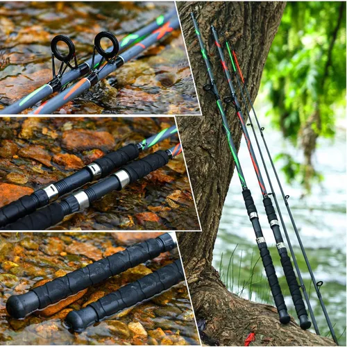 Vista 8 de Sougayilang - Cañas de pescar giratorias, poste de pesca de compuesto de carbono y vidrio fuerte con guías de línea de acero inoxidable para bagres