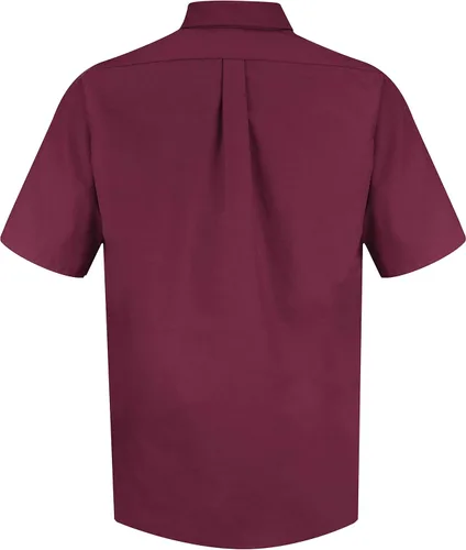 Vista 2 de Red Kap Camisa de vestir RK Poplin para hombre, Rojo