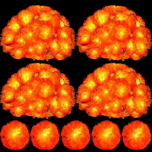 Vista 8 de Retisee Guirnalda de luces de caléndula de 5 pies, 10 LED, 1 paquete Flor y mariposa