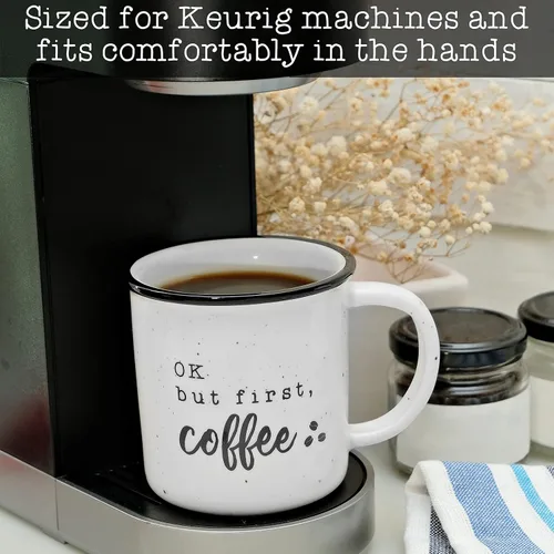 Vista 12 de Ok But First Coffee - Taza de café de cerámica de 11 onzas, regalo