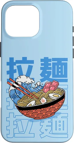 Vista 19 de The Great Ramen Off Kanagawa - Carcasa para iPhone 16, diseño tradicional japonés