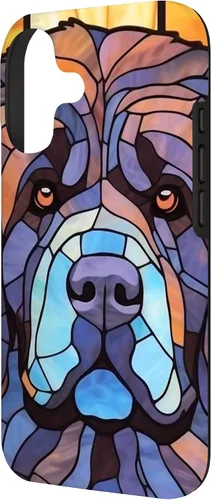 Vista 2 de Newfoundland Dog Stained Glass Case for iPhone 17