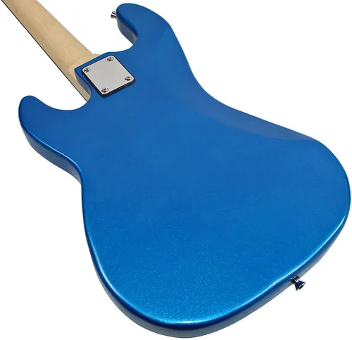 Vista 6 de Stedman Beginner Series paquete de guitarra bajo con amplificador de 15 vatios, bolsa de ejercicio, cable de instrumento, correa, cuerdas, púas