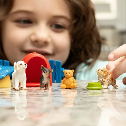 Vista 11 de Schleich Farm World Puppy Pen - Juego educativo de 13 piezas para niños de 3 a 8 años