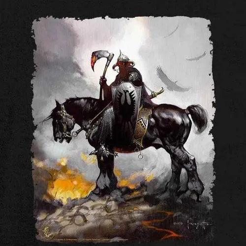 Vista 3 de Pop Threads Death Dealer by Frank Frazetta Art Horror Graphic Tee T-Shirt for Men