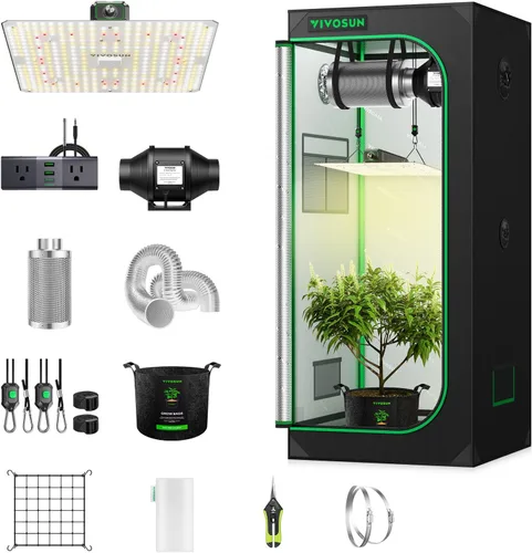 Vista 10 de VIVOSUN Kit completo de tienda de cultivo para cultivo en interiores de 2 x