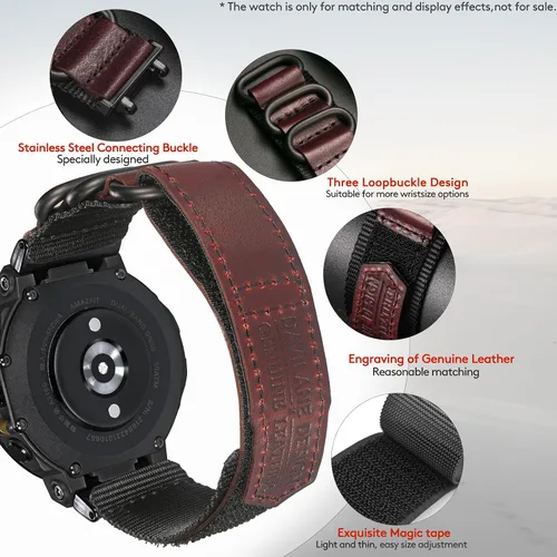 Vista 69 de Correa de reloj compatible con Amazfit T-Rex/T-Rex 2/T-Rex Pro/T-Rex Ultra/T-Rex Ultra 2, nuevo diseño de conector mejorado