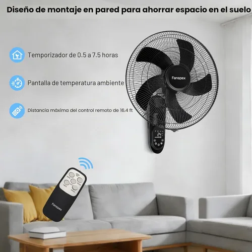 Vista 4 de Fanspex Ventilador montado en la pared de 18" para el invernadero