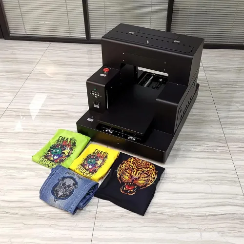 Vista 5 de Impresora automática de camisetas A3 DTG DTF Impresora con plataforma de vacío Impresora DTG de cama plana Impresión en camiseta oscura/ligera