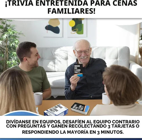 Vista 3 de QUOKKA Juegos de Trivia para Adultos con 500 Preguntas - Divertido Juego de Mesa de Trivia para Adolescentes y Familias – Tarjetas de Trivia