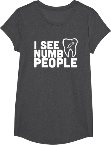 Vista 75 de I see Numb People - Camiseta de regalo para dentista dental, Negro, S