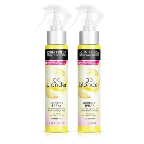 Vista 13 de John Frieda Go Blonder - Spray aclarador para cabello rubio, 3.5 onzas líquidas, paquete de 2 Bleach-free Blonde Hair Lightener, Citrus &