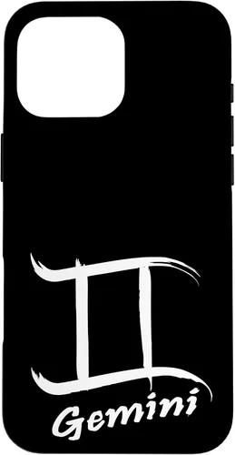 Vista 19 de iPhone 16 Gemini Sign With Zodiac Symbol Astrological Womens Mens Case