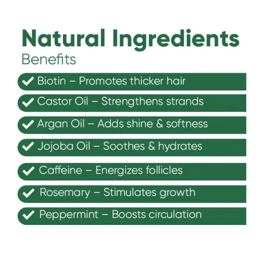 Vista 4 de Seddy Aceite para el crecimiento del cabello con biotina, cafeína, palma enana americana, romero, ricino y jojoba - Tratamiento del cuero cabelludo