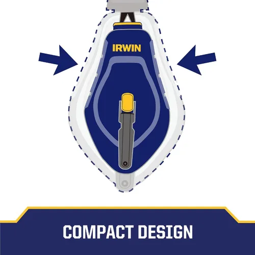 Vista 7 de IRWIN Tools STRAIT-LINE - Carrete de tiza compacto, con tiza azul, 30 pies (IWHT48440BC)