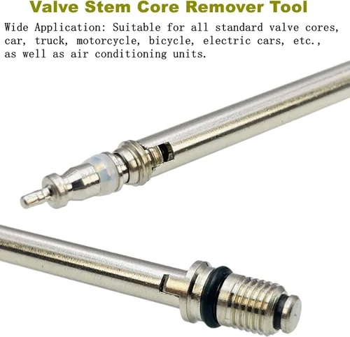 Vista 6 de Kit de núcleo de válvula de aire acondicionado Tapa y válvula de servicio AC R12 R134a Junta de teflón Refrigeración A/C Servicio de aire Kits